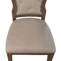 Chaise d'appoint à dossier capitonné rembourrée style ferme Americana (lot de 2)