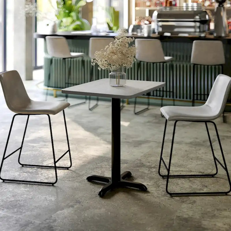 Plateau de table rectangulaire stratifié 24 x 30 avec base de table hauteur 22 x 22 - 24L x 30P x 31,125H