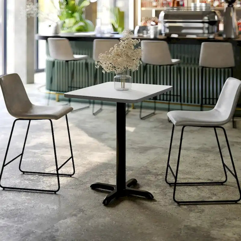 Plateau de table rectangulaire stratifié 24 x 30 avec base de table hauteur 22 x 22 - 24L x 30P x 31,125H