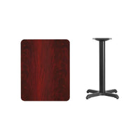 Plateau de table rectangulaire stratifié 24 x 30 avec base de table hauteur 22 x 22 - 24L x 30P x 31,125H