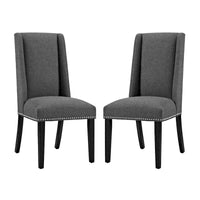 Modway Baron Chaises de salle à manger rembourrées en tissu (lot de 2)
