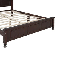 Ensemble de lit plateforme en bois au design rétro Queen/Full avec 2 tables de chevet, 3 pièces