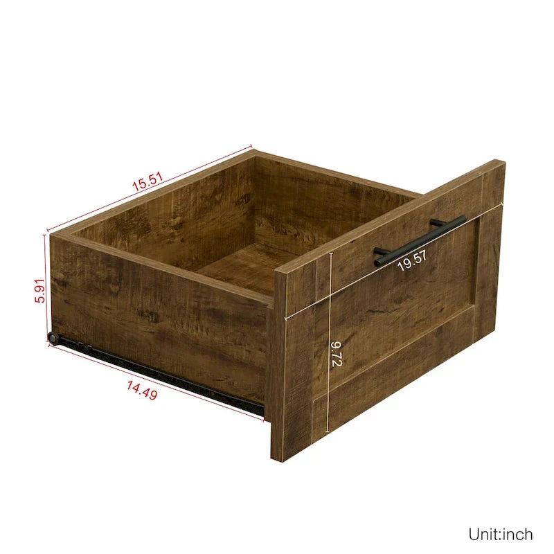 Armoire haute 70.87 pouces avec 2 portes, 2 tiroirs et 5 espaces de rangement