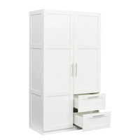 Armoire haute 70.87 pouces avec 2 portes, 2 tiroirs et 5 espaces de rangement