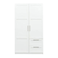 Armoire haute 70.87 pouces avec 2 portes, 2 tiroirs et 5 espaces de rangement