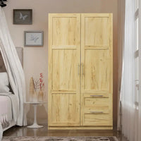 Armoire haute 70.87 pouces avec 2 portes, 2 tiroirs et 5 espaces de rangement