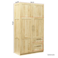 Armoire haute 70.87 pouces avec 2 portes, 2 tiroirs et 5 espaces de rangement