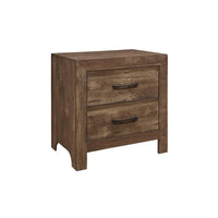 Ensemble de chambre à coucher 3 pièces Tabina marron rustique et moderne
