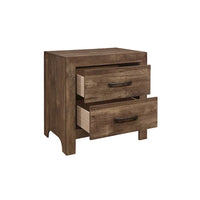 Ensemble de chambre à coucher 3 pièces Tabina marron rustique et moderne