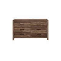Ensemble de chambre à coucher 3 pièces Tabina marron rustique et moderne