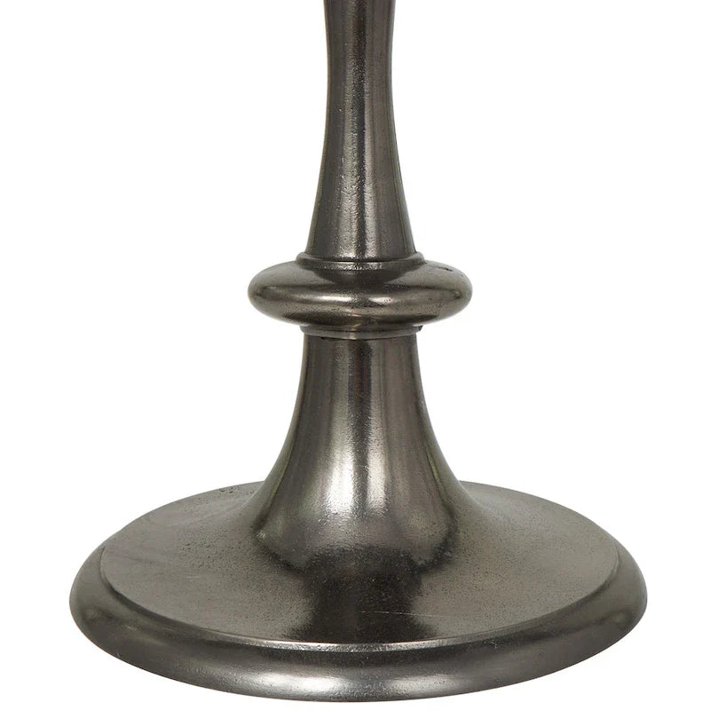 Table d'appoint style métal tourné en aluminium - Noir - Roche River Decor - 18L x 18P x 23H