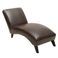 Chaise longue en cuir Finlay par Christopher Knight Home