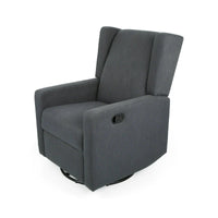 Fauteuil Inclinable Pivotant Rembourré Contemporain Hounker par Christopher Knight Home