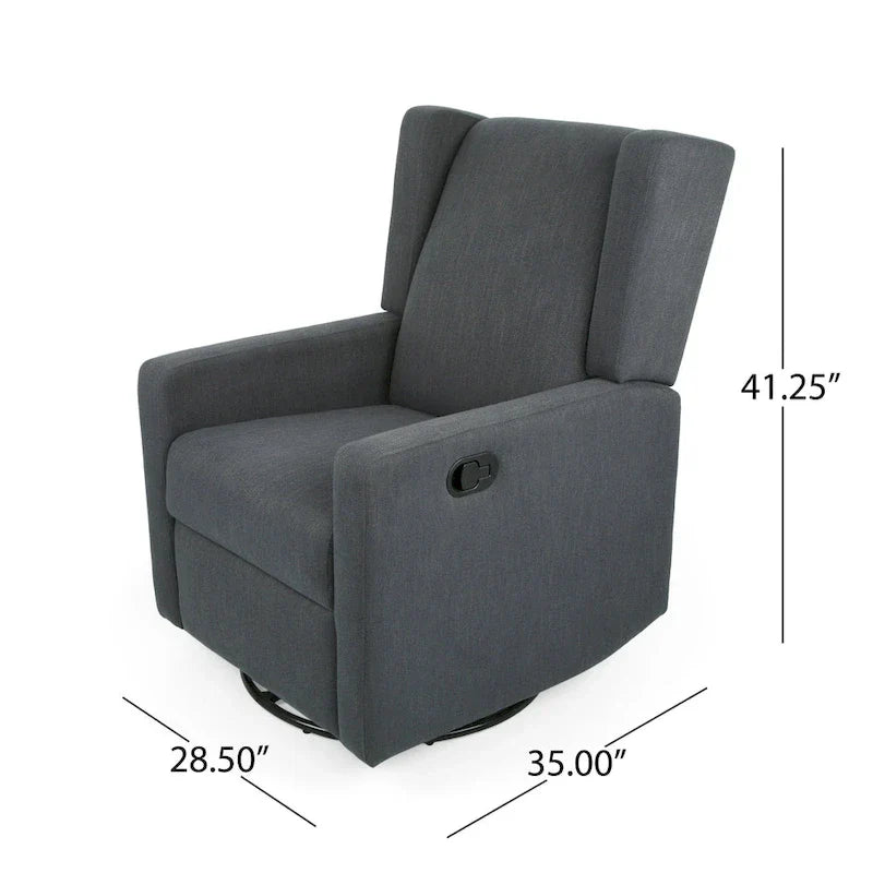 Fauteuil Inclinable Pivotant Rembourré Contemporain Hounker par Christopher Knight Home