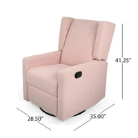 Fauteuil Inclinable Pivotant Rembourré Contemporain Hounker par Christopher Knight Home