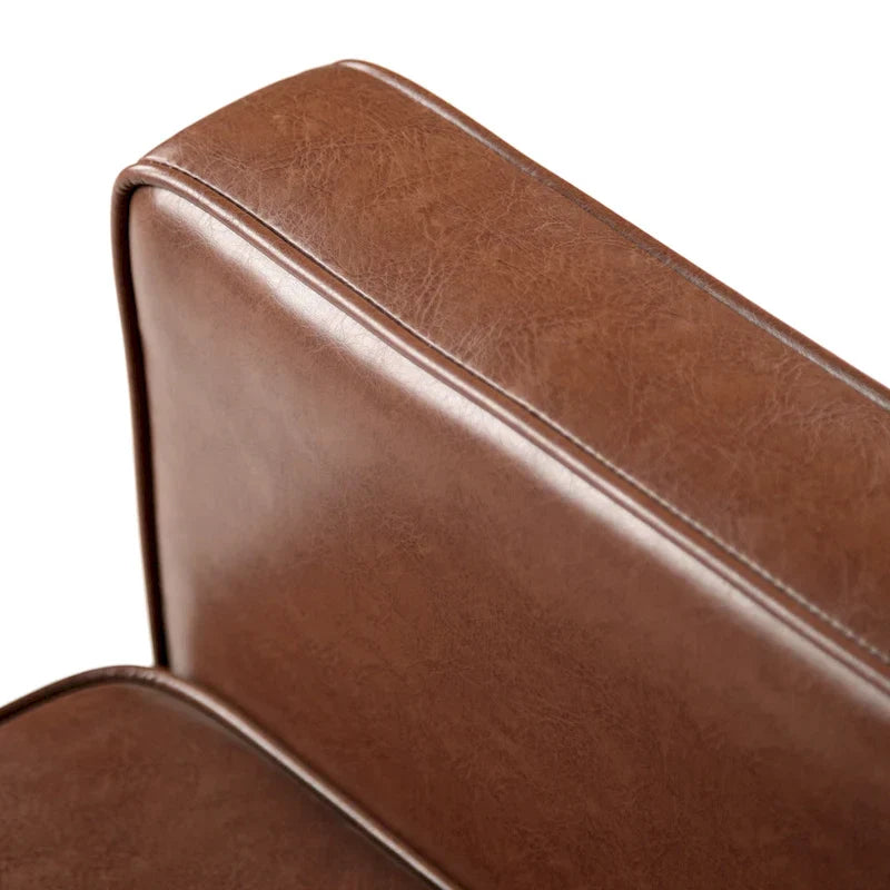 Fauteuil Inclinable Capitonné Milieu de Siècle Mervynn en Similicuir par Christopher Knight Home