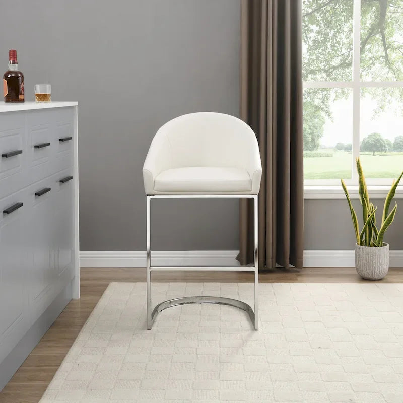 Tabouret de comptoir rembourré Siena 26 pouces