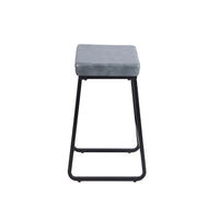 Porthos Home Selma, lot de 2 tabourets de comptoir, cuir PU, pieds en fer