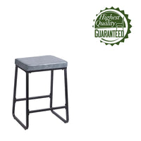 Porthos Home Selma, lot de 2 tabourets de comptoir, cuir PU, pieds en fer