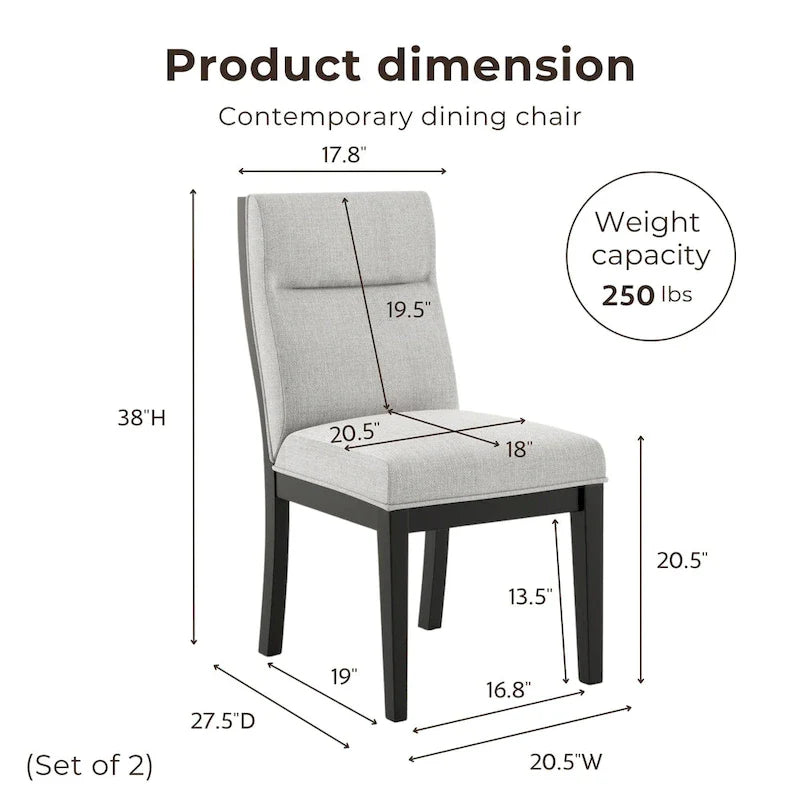 Chaises d'appoint rembourrées contemporaines Zibo de Furniture of America (Lot de 2)