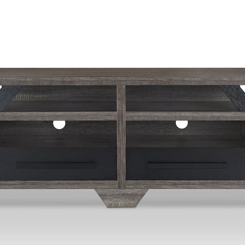 Meuble TV étagère ouverte à niveaux DH BASIC Modern Gray 82 par Denhour