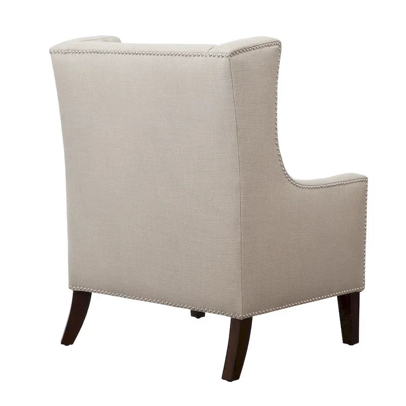 Fauteuil à oreilles en lin Madison Park Weston