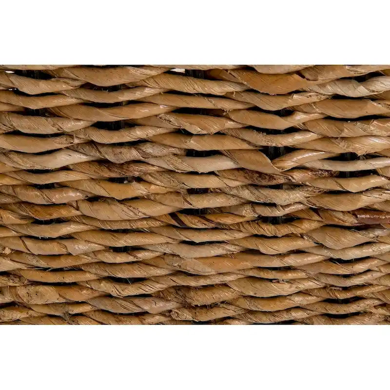 Banc tissé en abaca naturel avec coussin par East at Main