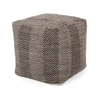 Pouf cube en coton fait main Bowmont par Christopher Knight Home