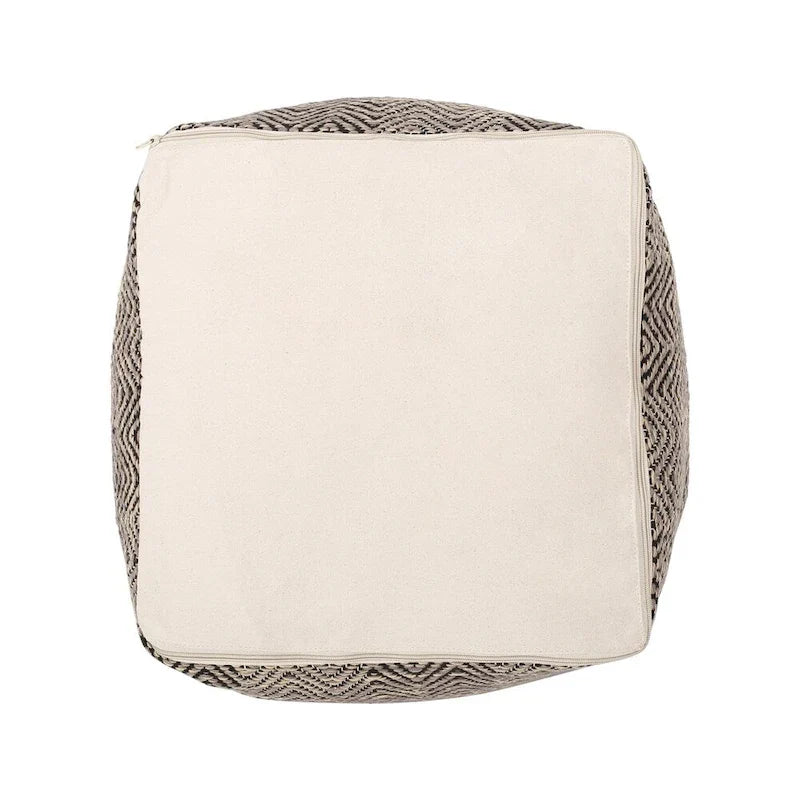 Pouf cube en coton fait main Bowmont par Christopher Knight Home