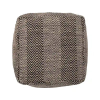 Pouf cube en coton fait main Bowmont par Christopher Knight Home