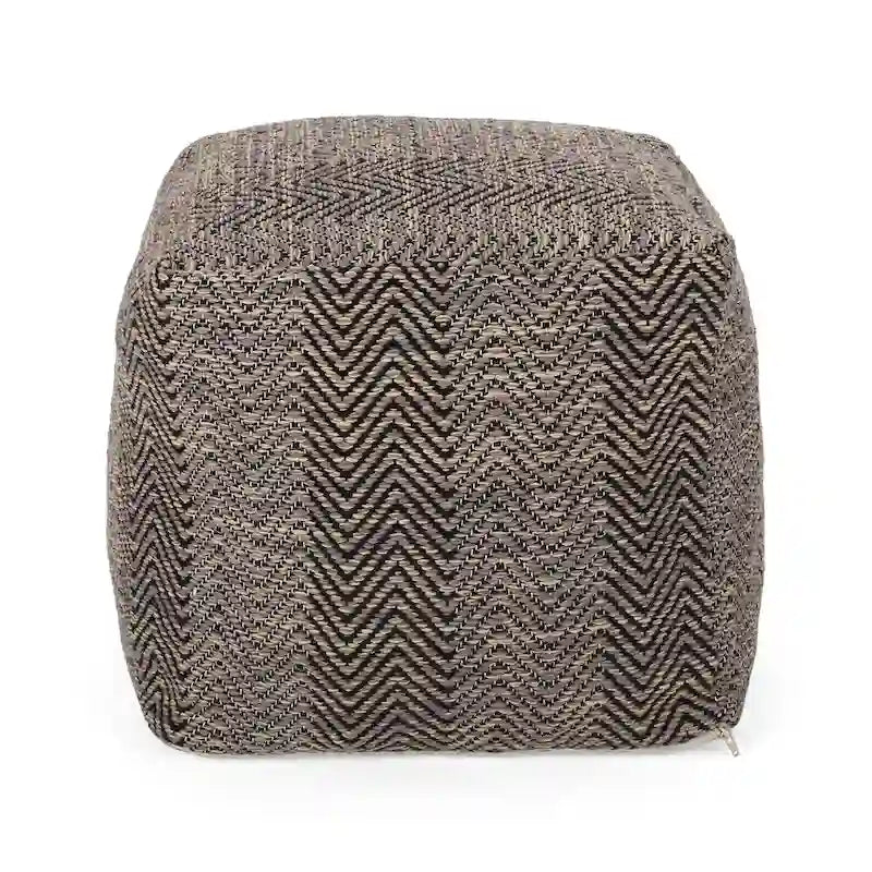 Pouf cube en coton fait main Bowmont par Christopher Knight Home