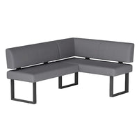 Ensemble de salle à manger 3 pièces Somette Lillian gris brillant avec table, coin-repas et banc