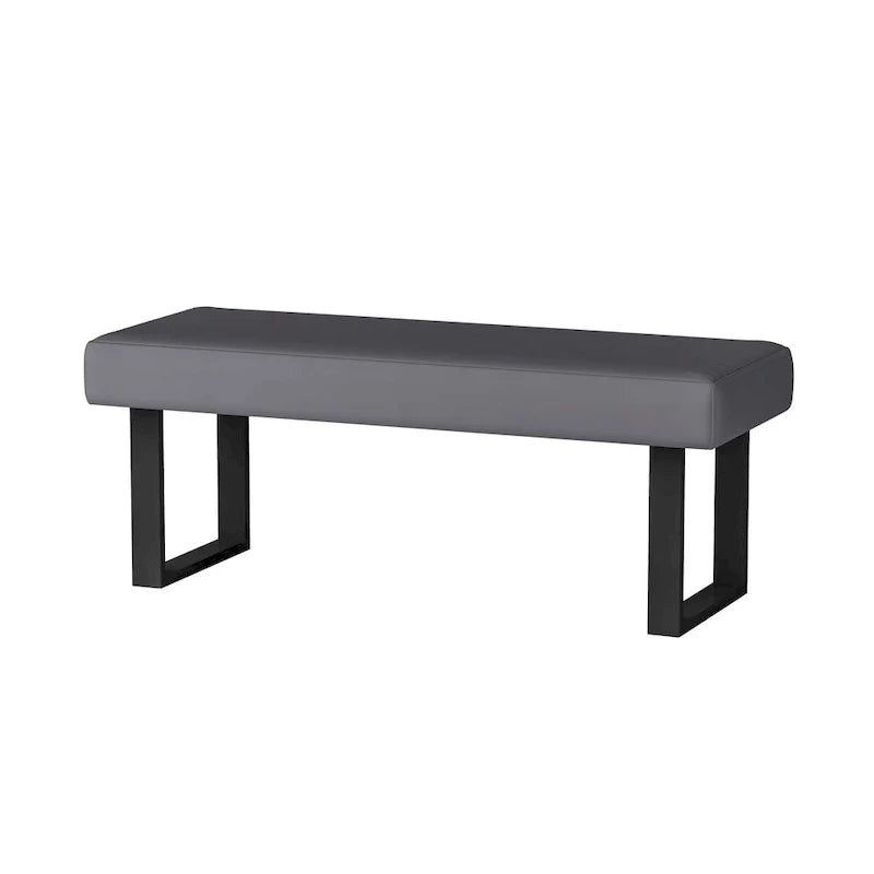 Ensemble de salle à manger 3 pièces Somette Lillian gris brillant avec table, coin-repas et banc