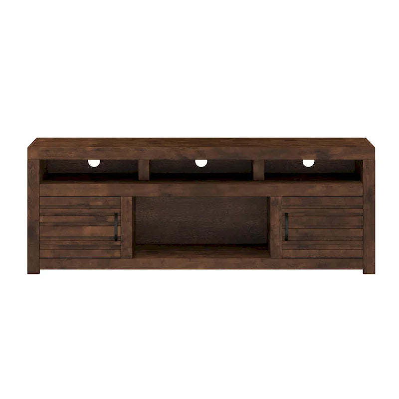 Meuble TV Bridgevine Home Sausalito 72 pouces pour téléviseurs jusqu'à 85 pouces, aucun assemblage requis, finition Whiskey