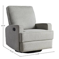 Fauteuil planeur pivotant manuel Bailey 32 po de large, coquille