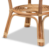Table basse Cariel en rotin naturel marron style bohème moderne