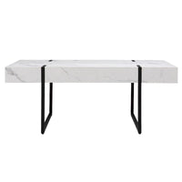 Table basse moderne Kiernan en faux marbre par SEI Furniture