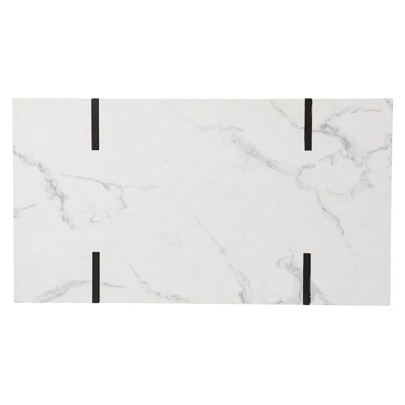 Table basse moderne Kiernan en faux marbre par SEI Furniture