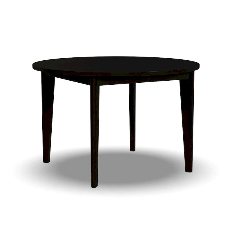 Table à manger ronde en bois noir Brentwood