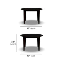 Table à manger ronde en bois noir Brentwood