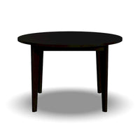 Table à manger ronde en bois noir Brentwood