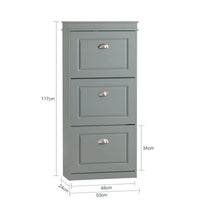 SoBuy FSR94-W, Meuble à Chaussures Commode de Rangement à 3 Tiroirs Étagère à Chaussures