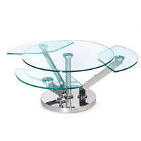 Table basse Somette avec plateau en verre rond de 32 po - Table basse