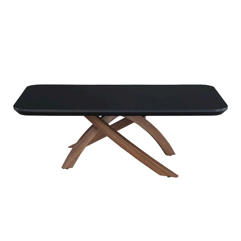 Table basse Somette Emerson en verre noir élégant