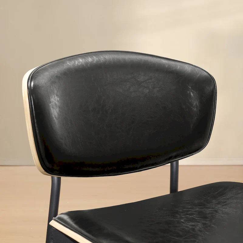 Art Leon Chaises de salle à manger modernes en bois cintré (lot de 2)