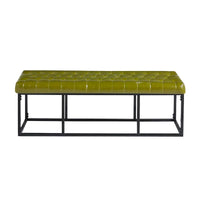 Banc d'appoint en similicuir Ellie Porthos Home avec base en métal