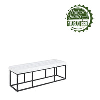 Banc d'appoint en similicuir Ellie Porthos Home avec base en métal