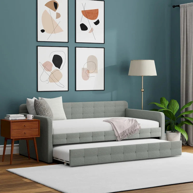 Lit de Repos Capitonné avec Lit Gigogne