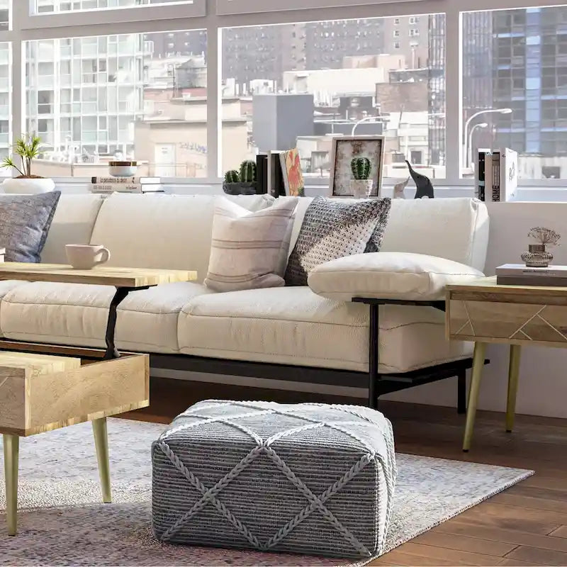 WYNDENHALL Pouf carré Woodley