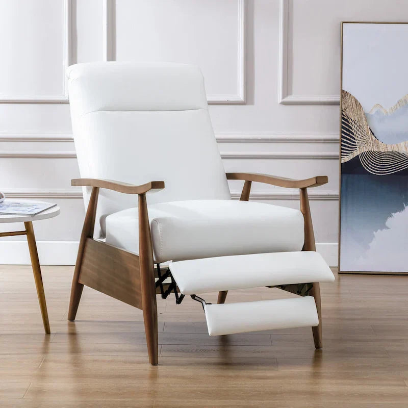 Fauteuil Inclinable à Dossier Poussé en Bois Rembourré Sienna par Greyson Living